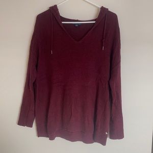 Maroon Hooded Sweater